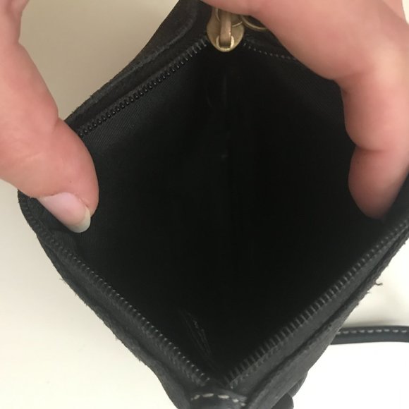 Loved, in Good Condition Authentic Coach Black and Gold Wristlet Wallet with Tag - Picture 5 of 5